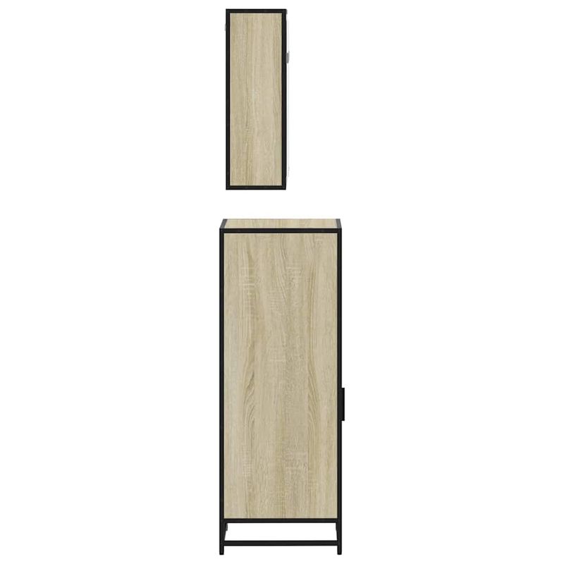 Casa si Gradina - Mobilier - Seturi de mobilier - Seturi baie - Set mobilier de baie, 3 piese, stejar sonoma, lemn prelucrat - Infinity.ro