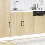 Casa si Gradina - Mobilier - Comode si corpuri - Corpuri bucatarie - Dulap baza pentru chiuveta „Lucca” Lemn prelucrat stejar Sonoma, model 1x dulap inferior (2 uși), mărime 80x46x81.5 cm - Infinity.ro