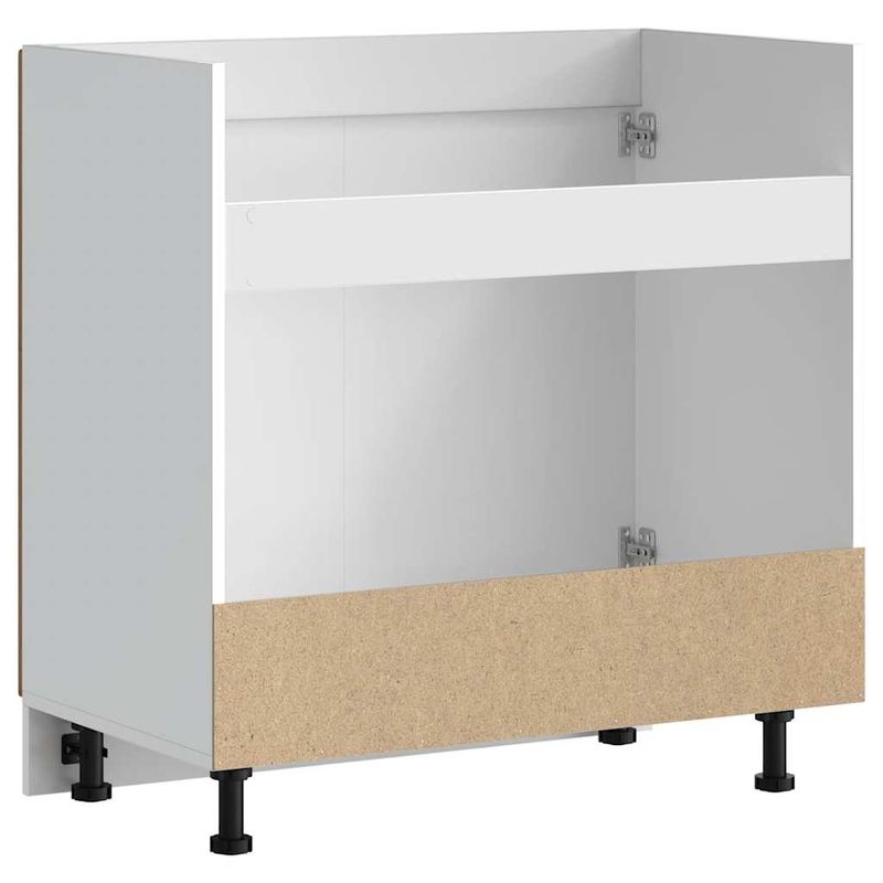 Casa si Gradina - Mobilier - Comode si corpuri - Corpuri bucatarie - Dulap baza pentru chiuveta „Lucca” Lemn prelucrat stejar Sonoma, model 1x dulap inferior (2 uși), mărime 80x46x81.5 cm - Infinity.ro