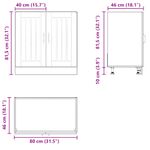 Casa si Gradina - Mobilier - Comode si corpuri - Corpuri bucatarie - Dulap baza pentru chiuveta „Lucca” Lemn prelucrat stejar Sonoma, model 1x dulap inferior (2 uși), mărime 80x46x81.5 cm - Infinity.ro