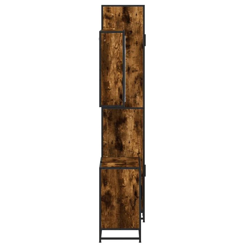 Casa si Gradina - Mobilier - Seturi de mobilier - Seturi baie - Set mobilier de baie, 3 piese, stejar fumuriu, lemn prelucrat - Infinity.ro