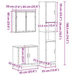Casa si Gradina - Mobilier - Seturi de mobilier - Seturi baie - Set mobilier de baie, 3 piese, stejar fumuriu, lemn prelucrat - Infinity.ro