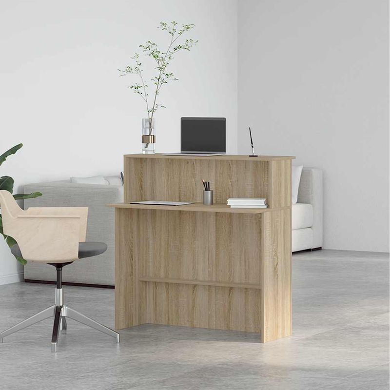 Casa si Gradina - Mobilier - Mese si birouri - Birouri - Birou de receptie Stejar Sonoma 100x50x103,5 cm Lemn prelucrat - Infinity.ro