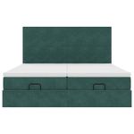 Casa si Gradina - Mobilier - Paturi si accesorii - Paturi - Cadru de pat otoman cu saltele, catifea verde inchis 180x200cm - Infinity.ro