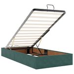 Casa si Gradina - Mobilier - Paturi si accesorii - Paturi - Cadru de pat otoman cu saltele, catifea verde inchis 180x200cm - Infinity.ro