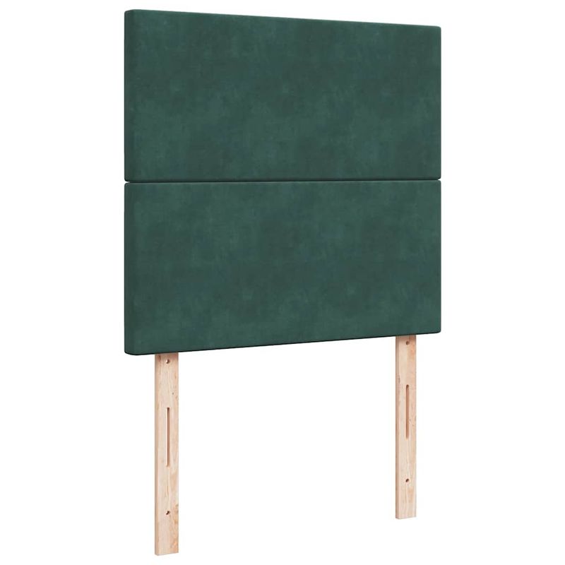Casa si Gradina - Mobilier - Paturi si accesorii - Paturi - Cadru de pat otoman cu saltele, catifea verde inchis 180x200cm - Infinity.ro