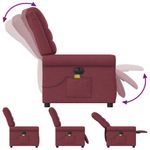 Ingrijire personala si Cosmetice - Sanatate si wellness - Articole wellness - Fotolii de masaj - Fotoliu electric de masaj rabatabil, rosu vin, textil - Infinity.ro