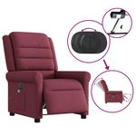 Ingrijire personala si Cosmetice - Sanatate si wellness - Articole wellness - Fotolii de masaj - Fotoliu electric de masaj rabatabil, rosu vin, textil - Infinity.ro