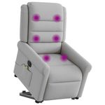 Ingrijire personala si Cosmetice - Sanatate si wellness - Articole wellness - Fotolii de masaj - Scaun electric pentru masaj picioare in picioare stofa gri nor - Infinity.ro