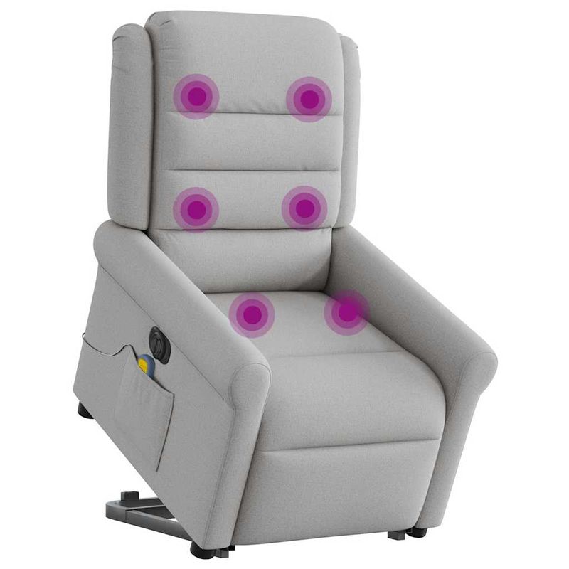 Ingrijire personala si Cosmetice - Sanatate si wellness - Articole wellness - Fotolii de masaj - Scaun electric pentru masaj picioare in picioare stofa gri nor - Infinity.ro