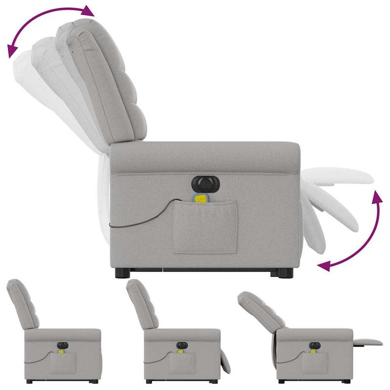 Ingrijire personala si Cosmetice - Sanatate si wellness - Articole wellness - Fotolii de masaj - Scaun electric pentru masaj picioare in picioare stofa gri nor - Infinity.ro
