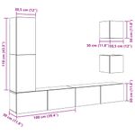 Casa si Gradina - Mobilier - Seturi de mobilier - Seturi living - Set dulap TV 5 piese montat pe perete Stejar artizanal - Infinity.ro
