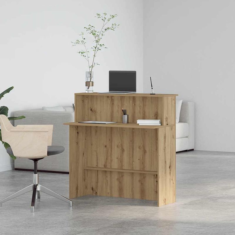 Casa si Gradina - Mobilier - Mese si birouri - Birouri - Birou de receptie Stejar Artisan 100x50x103,5 cm Lemn prelucrat - Infinity.ro