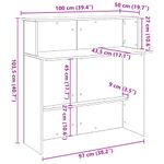 Casa si Gradina - Mobilier - Mese si birouri - Birouri - Birou de receptie Stejar Artisan 100x50x103,5 cm Lemn prelucrat - Infinity.ro