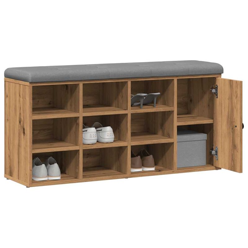 Casa si Gradina - Mobilier - Organizare si depozitare - Bancute - Banca de pantofi Stejar artizanal, 102x32x50 cm lemn prelucrat - Infinity.ro