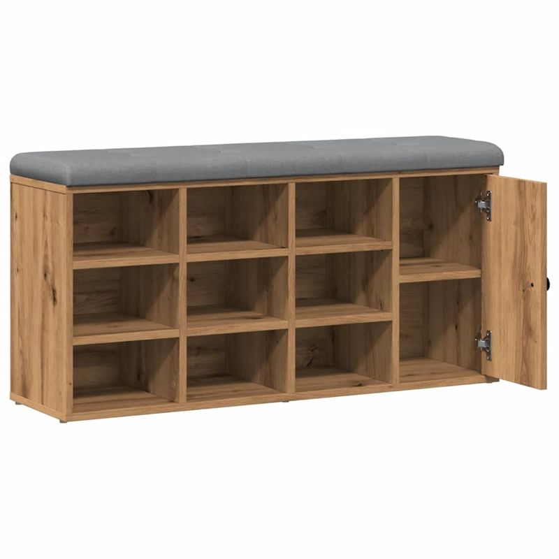 Casa si Gradina - Mobilier - Organizare si depozitare - Bancute - Banca de pantofi Stejar artizanal, 102x32x50 cm lemn prelucrat - Infinity.ro
