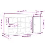 Casa si Gradina - Mobilier - Organizare si depozitare - Bancute - Banca de pantofi Stejar artizanal, 102x32x50 cm lemn prelucrat - Infinity.ro