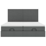 Casa si Gradina - Mobilier - Paturi si accesorii - Paturi - Cadru de pat otoman cu saltele Gri inchis 180x200cm tesatura - Infinity.ro