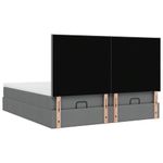 Casa si Gradina - Mobilier - Paturi si accesorii - Paturi - Cadru de pat otoman cu saltele Gri inchis 180x200cm tesatura - Infinity.ro