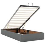 Casa si Gradina - Mobilier - Paturi si accesorii - Paturi - Cadru de pat otoman cu saltele Gri inchis 180x200cm tesatura - Infinity.ro