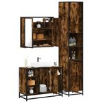 Casa si Gradina - Mobilier - Seturi de mobilier - Seturi baie - Set mobilier de baie, 3 piese, stejar fumuriu, lemn prelucrat - Infinity.ro
