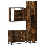 Casa si Gradina - Mobilier - Seturi de mobilier - Seturi baie - Set mobilier de baie, 3 piese, stejar fumuriu, lemn prelucrat - Infinity.ro