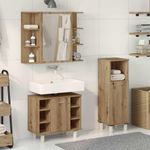Casa si Gradina - Mobilier - Seturi de mobilier - Seturi baie - Set mobilier de baie, 3 piese, stejar artizanal, lemn prelucrat - Infinity.ro