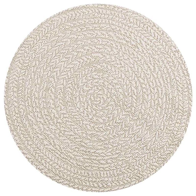 Casa si Gradina - Textile si covoare - Covoare - Covoare casa - Covor „ZIZUR” crem aspect iută pentru interior și exterior, model rotund, mărime diametru 90 cm - Infinity.ro