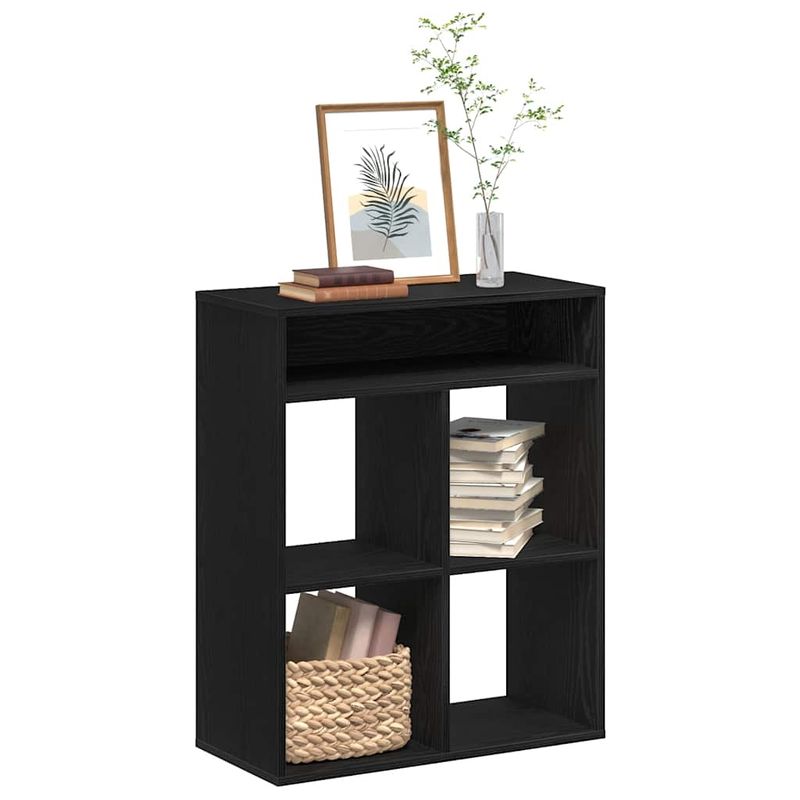 Casa si Gradina - Mobilier - Biblioteci si rafturi - Biblioteci - Dulap cu carti negru 66x31x80 cm lemn prelucrat - Infinity.ro