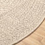 Casa si Gradina - Textile si covoare - Covoare - Covoare casa - Covor „ZIZUR” crem aspect iută pentru interior și exterior, model rotund, mărime diametru 90 cm - Infinity.ro