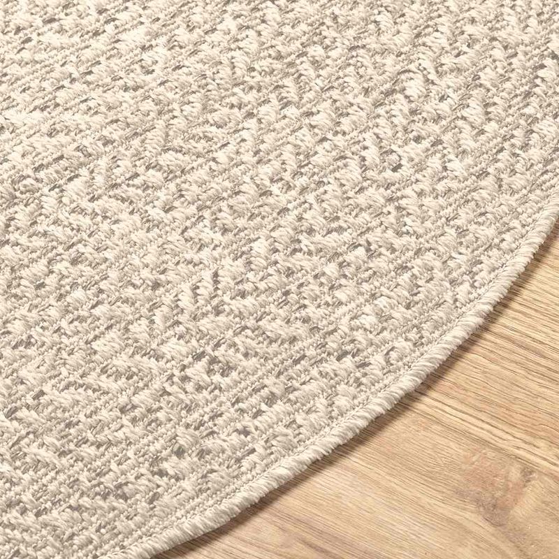 Casa si Gradina - Textile si covoare - Covoare - Covoare casa - Covor „ZIZUR” crem aspect iută pentru interior și exterior, model rotund, mărime diametru 90 cm - Infinity.ro
