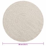 Casa si Gradina - Textile si covoare - Covoare - Covoare casa - Covor „ZIZUR” crem aspect iută pentru interior și exterior, model rotund, mărime diametru 90 cm - Infinity.ro