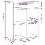Casa si Gradina - Mobilier - Biblioteci si rafturi - Biblioteci - Dulap cu carti negru 66x31x80 cm lemn prelucrat - Infinity.ro