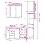 Casa si Gradina - Mobilier - Seturi de mobilier - Seturi baie - Set mobilier de baie, 3 piese, stejar maro, lemn prelucrat - Infinity.ro