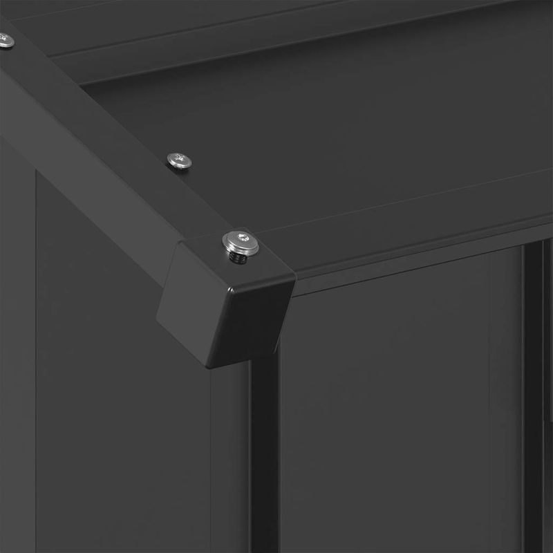 Petshop - Accesorii petshop - Culcusuri si custi - Custi interior si exterior - Casa pentru caini cu acoperis 83x130x85 cm otel galvanizat, antracit - Infinity.ro