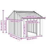 Petshop - Accesorii petshop - Culcusuri si custi - Custi interior si exterior - Casa pentru caini cu acoperis 83x130x85 cm otel galvanizat, antracit - Infinity.ro