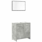 Casa si Gradina - Mobilier - Seturi de mobilier - Seturi baie - Set mobilier de baie, 3 piese, gri beton, lemn compozit - Infinity.ro