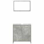 Casa si Gradina - Mobilier - Seturi de mobilier - Seturi baie - Set mobilier de baie, 3 piese, gri beton, lemn compozit - Infinity.ro
