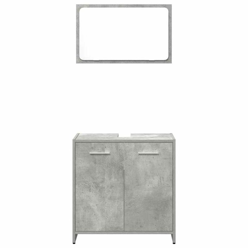 Casa si Gradina - Mobilier - Seturi de mobilier - Seturi baie - Set mobilier de baie, 3 piese, gri beton, lemn compozit - Infinity.ro