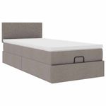 Casa si Gradina - Mobilier - Paturi si accesorii - Paturi - Cadru de pat otoman cu saltea Taupe 90x200cm Material - Infinity.ro