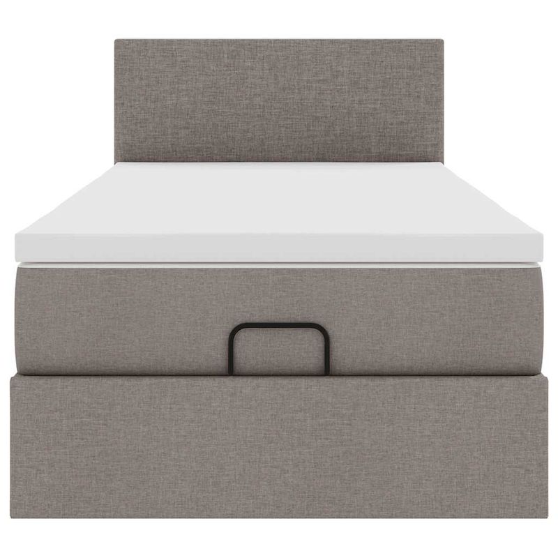 Casa si Gradina - Mobilier - Paturi si accesorii - Paturi - Cadru de pat otoman cu saltea Taupe 90x200cm Material - Infinity.ro