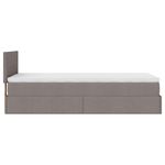Casa si Gradina - Mobilier - Paturi si accesorii - Paturi - Cadru de pat otoman cu saltea Taupe 90x200cm Material - Infinity.ro