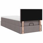 Casa si Gradina - Mobilier - Paturi si accesorii - Paturi - Cadru de pat otoman cu saltea Taupe 90x200cm Material - Infinity.ro