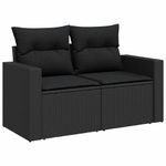 Casa si Gradina - Gradina si terasa - Mobilier exterior - Seturi mobila gradina - Set mobilier de gradina cu perne, 4 piese, negru, poliratan - Infinity.ro