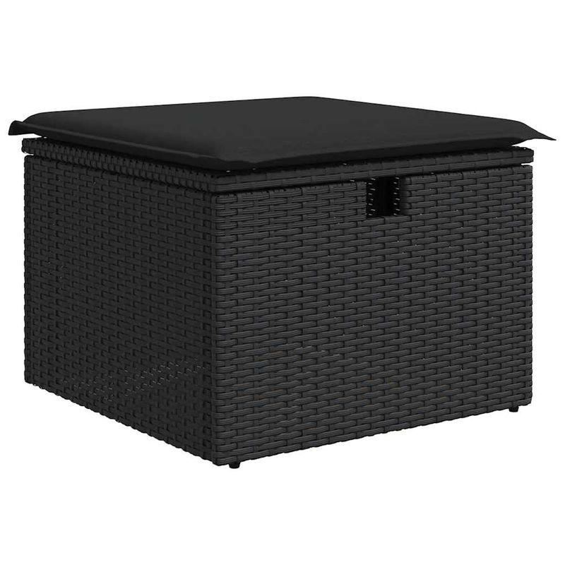 Casa si Gradina - Gradina si terasa - Mobilier exterior - Seturi mobila gradina - Set mobilier de gradina cu perne, 4 piese, negru, poliratan - Infinity.ro