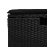 Casa si Gradina - Gradina si terasa - Mobilier exterior - Seturi mobila gradina - Set mobilier de gradina cu perne, 4 piese, negru, poliratan - Infinity.ro