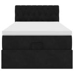 Casa si Gradina - Mobilier - Paturi si accesorii - Paturi - Cadru de pat otoman cu saltea, catifea neagra 100x200cm - Infinity.ro