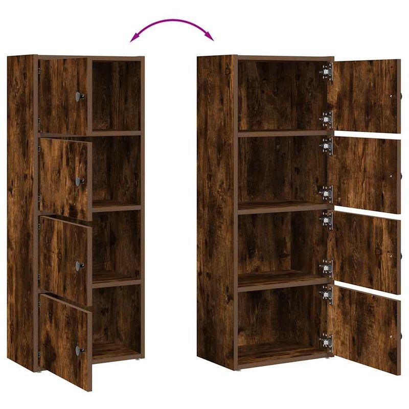 Casa si Gradina - Mobilier - Biblioteci si rafturi - Biblioteci - Biblioteca, stejar fumuriu, 40x24x102 cm, lemn prelucrat - Infinity.ro