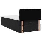 Casa si Gradina - Mobilier - Paturi si accesorii - Paturi - Cadru de pat otoman cu saltea, catifea neagra 100x200cm - Infinity.ro