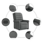 Casa si Gradina - Mobilier - Scaune si fotolii - Fotolii - Fotoliu rabatabil, gri inchis, material textil - Infinity.ro
